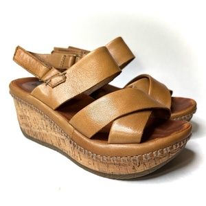 bussola platform tan stappy sandals / 36 (6)